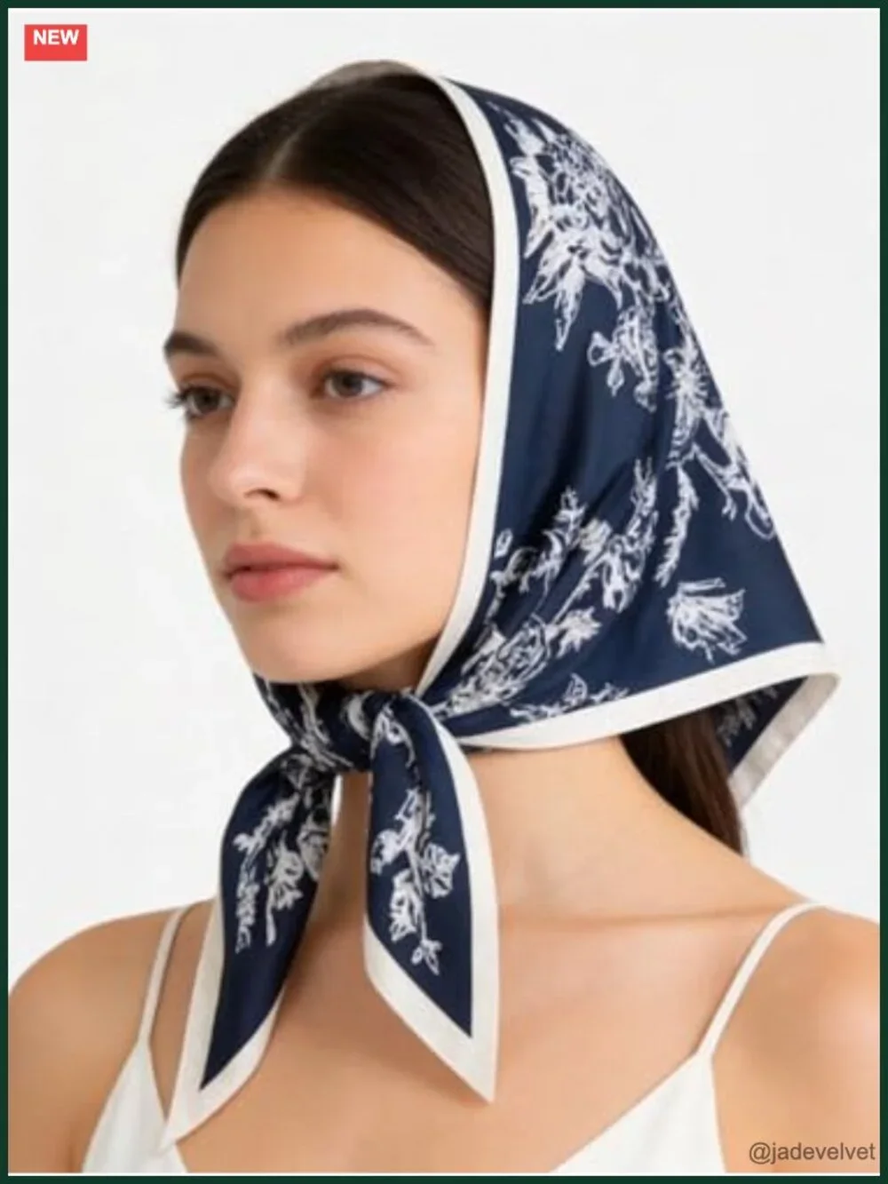 Lightweight Silk-Feel Triangle Scarf Head Neck Hair Bandana Evening Wrap